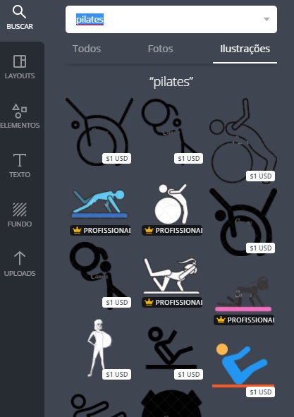 redes sociais de studios de pilates