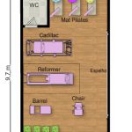 Layout ou planta baixa para montar um studio de pilates