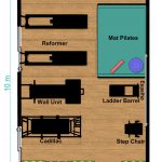 Layout ou planta baixa para montar um studio de pilates