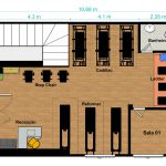 Layout ou planta baixa para montar um studio de pilates